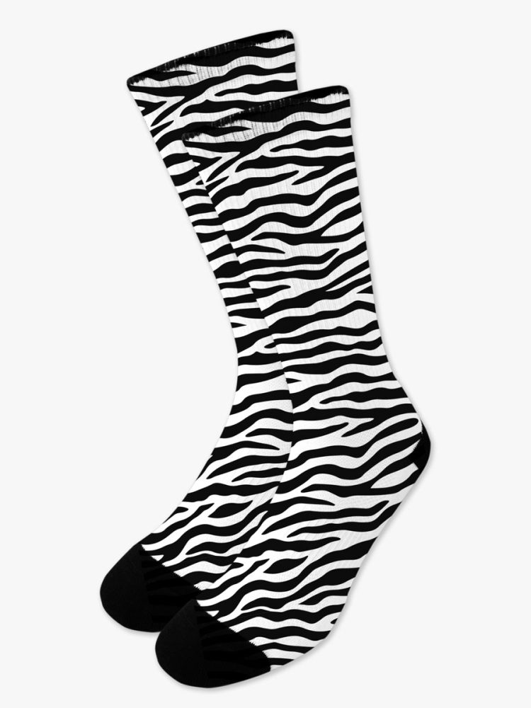 Αθλητική Κάλτσα Τυπωμένη με Σχέδια Zebra Vibes NODO