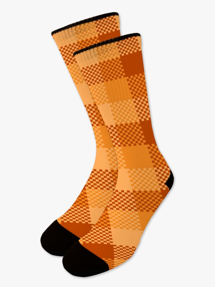 Αθλητική Κάλτσα Τυπωμένη με Σχέδια Pumpkin Check NODO