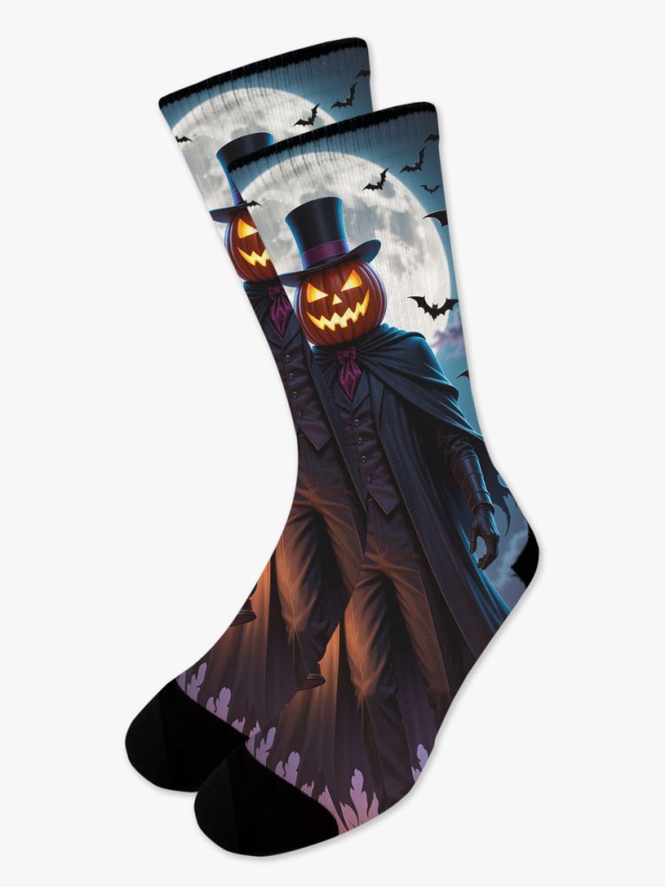 Αθλητική Κάλτσα Τυπωμένη με Σχέδια Halloween Gentleman NODO